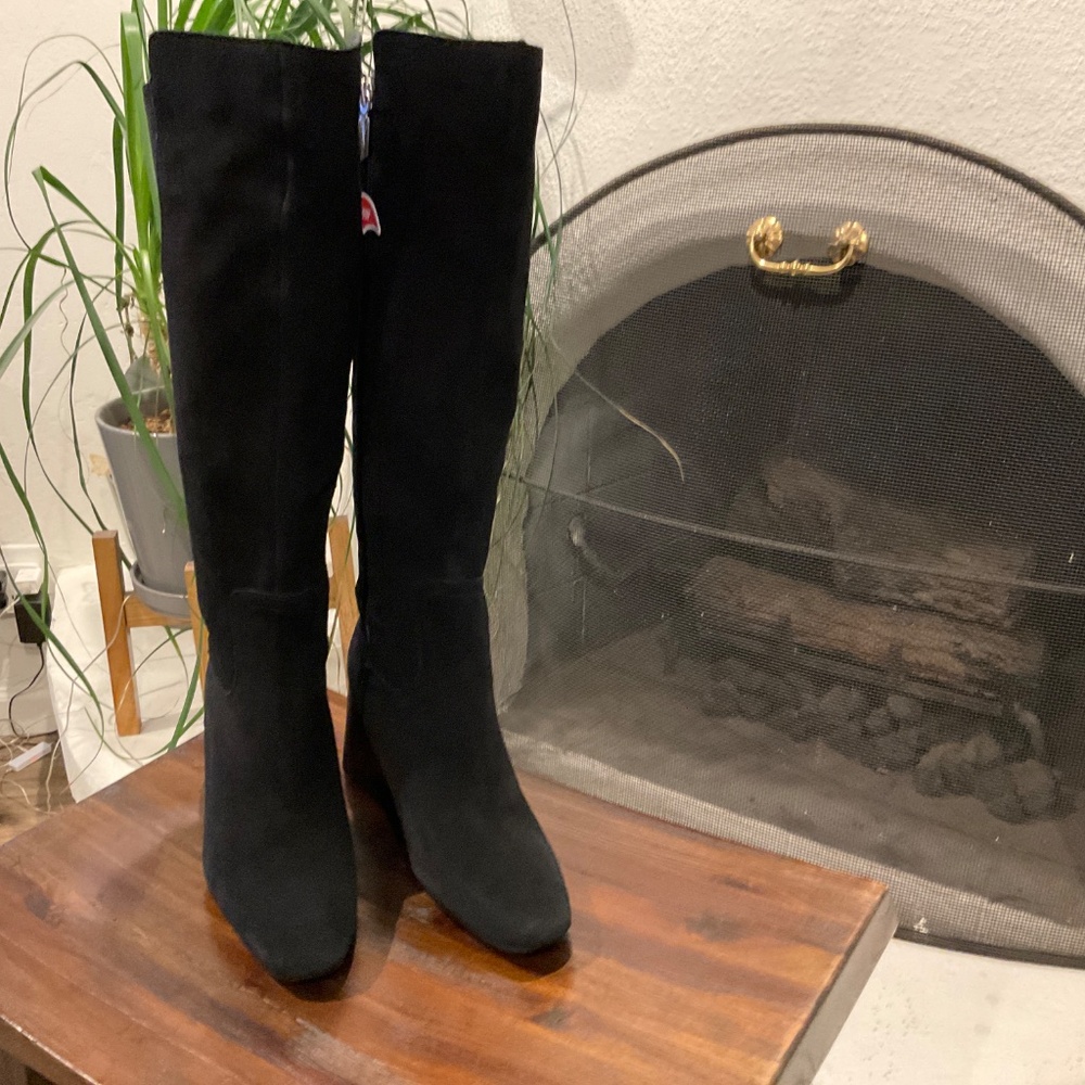 NWOT Blondo Tenor Waterproof Tall Boot Black Suede size 7.5M - Picture 3 of 9